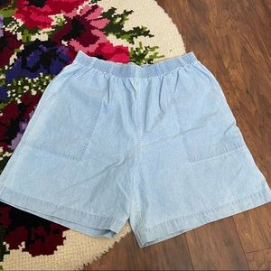 🐬Vintage 1980’s Jones Wear Light Wash Elastic Mom Shorts Size L